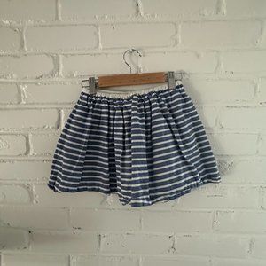 Jacadi Size 6a 116cm Blue and White Striped Skirt
